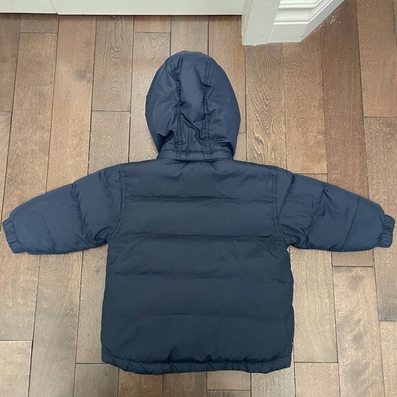 Gap Puffer Down Jacket, Navy Blue, 18-24 months - Picture 3 of 8